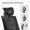 Office Chair Desk Chair Office Chair, height-adjustable, 1 headrest, 60 x 61 x 121.5 cm, Black
