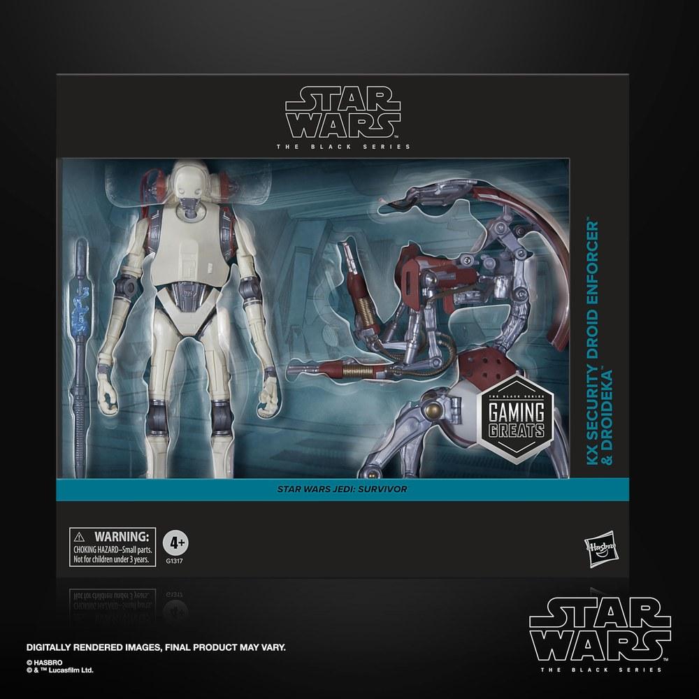 Hasbro Star Wars Black Series KX Security Droid Enforcer & Droideka Action Figure 15cm 2-Pack Star Wars Jedi Survivor Collection G1317