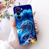 For Realme P4X 5G Phone Case On Realme  RMX5108 Casing Cool Dragon Lion Tiger Cartoon Painting Back Cover Clear Soft Silicone