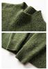 2024 Women's Retro Solid Color Three-Ply Heather Cashmere Half-High Collar Sweater