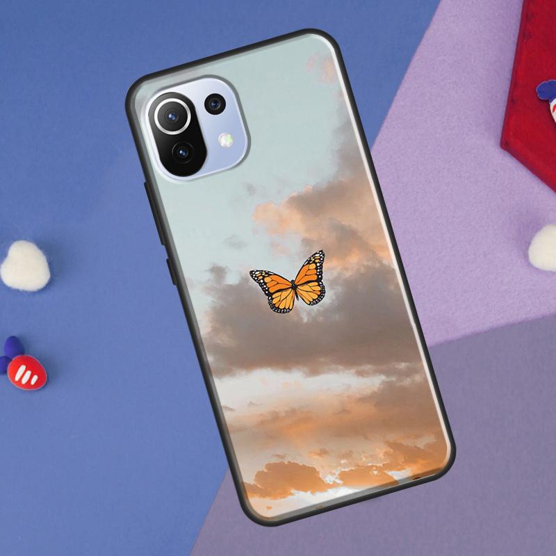 Butterfly Sky Cover For Xiaomi 14 Ultra 13 11T 12T 13T 14T Pro POCO X7 X6 Pro X3 X5 F3 F5 M6 F6 Pro Case