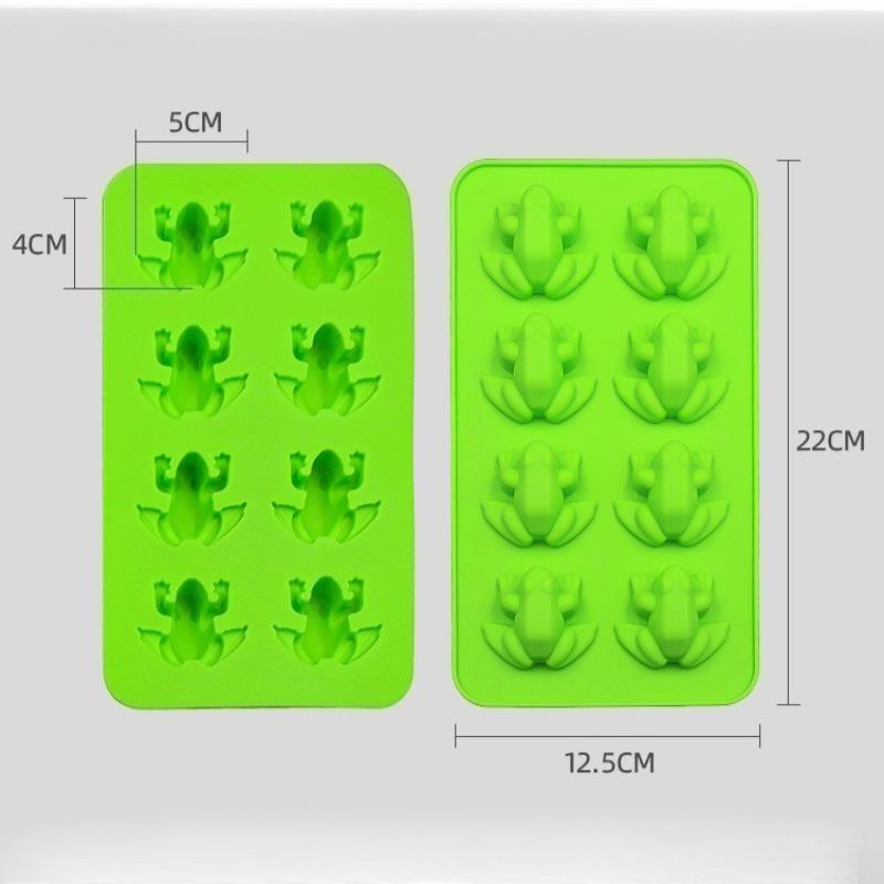 Stampi in Silicone a Forma di Rana 3D a 8 Fori, Stampini da Forno per Caramelle, Cioccolato, Cubetti di Ghiaccio, Dessert, Biscotti, Fondant, Strumenti per Decorare Torte Fai-da-Te