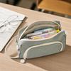 Triangular Twill Color Pencil Case Large Capacity Multipurpose Storage Bag for School Supplies