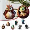 Christmas Dragon Egg Tree Pendant Acrylic Hanging Ornament Realistic Dragon Egg Decoration for Home and Car Decoration