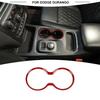 For Dodge Durango 2011+ Red Center Gear Shift Water Cup Holder Bezel Cover Trim
