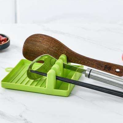 Spatula/Ladle/Spoon Rest with Drip Pad Utensil Rest for Stove Top & Pot Lid Holder Stand Cooking Utensil Holder, Multifunction Kitchen Spatula Rack