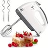 Handheld Electric Egg Beater, Household Automatic Mixer, Egg White and Cream Beater, Mini 7-speed White