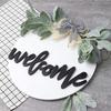 Welcome Sign For Front Door, Sign Front Porch Door Decor Outdoor Hanging