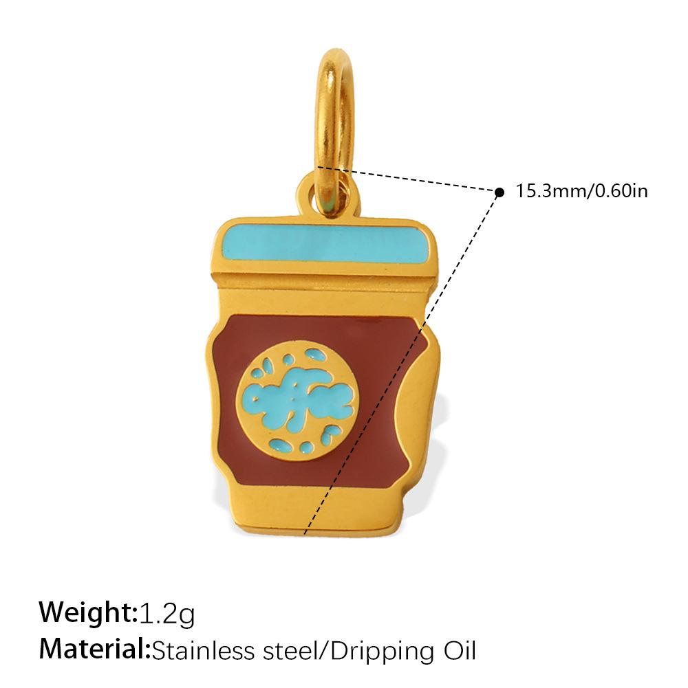ins wind cute dripping drink shape pendant female personality small jewelry accessories