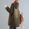 Women's Winter Loose Thicken Cotton Jacket Ladies Hooded Warm Long Parkas Overcoat