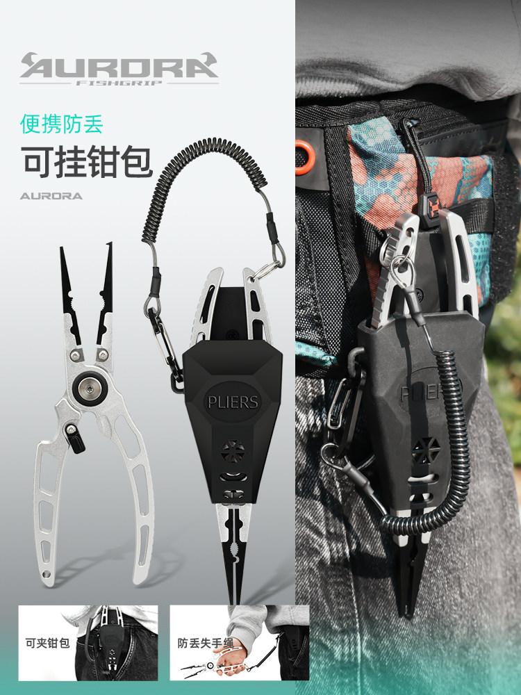 Hasida Fish Gripper With Scale Aluminum Alloy 37Mm Wide Opening Multi Functional Lure Pliers Set For Big Game Fishing Anglers