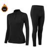 Women's Fleece-Lined Long-Sleeve Yoga Set: Warm, Slim-Fit Half-Zip Sweatshirt for Autumn & Winter Fitness