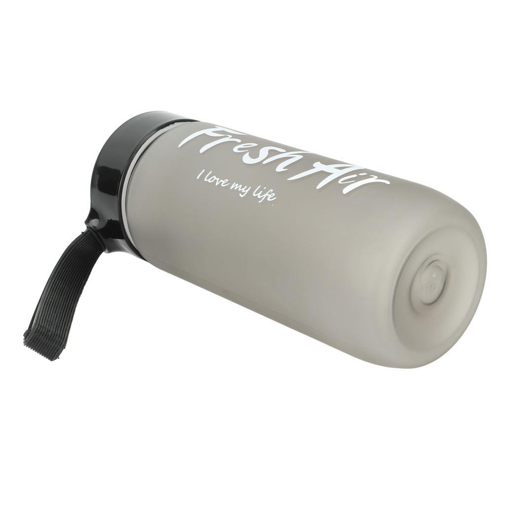 600ml Water Bottle Frosted Large Capacity Leakproof Water Bottle with Lanyard for Outdoor Travel Gym