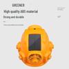 Green Forest Solar-Powered Safety Helmet: Dual Fans, Bluetooth, Light, Sunshade for Construction