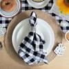 6pcs Rustic Buffalo Plaid Cotton Cloth Napkins Holiday Gingham Dinner Napkins for Christmas Thanksgiving Table Decoration
