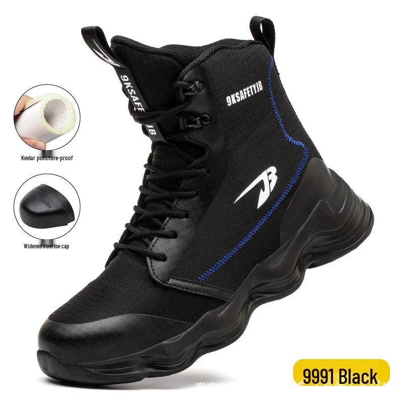 

Cross-Border Lightweight Steel Toe Work Boots: Anti-Smash, Anti-Puncture, Comfortable, Wear-Resistant, High-Top Safety Shoes. 36