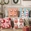 Christmas Cute Cartoon Pillow Covers Pattern Cushion Cover Suitable for Sofa Bedroom Car Pillow Cover