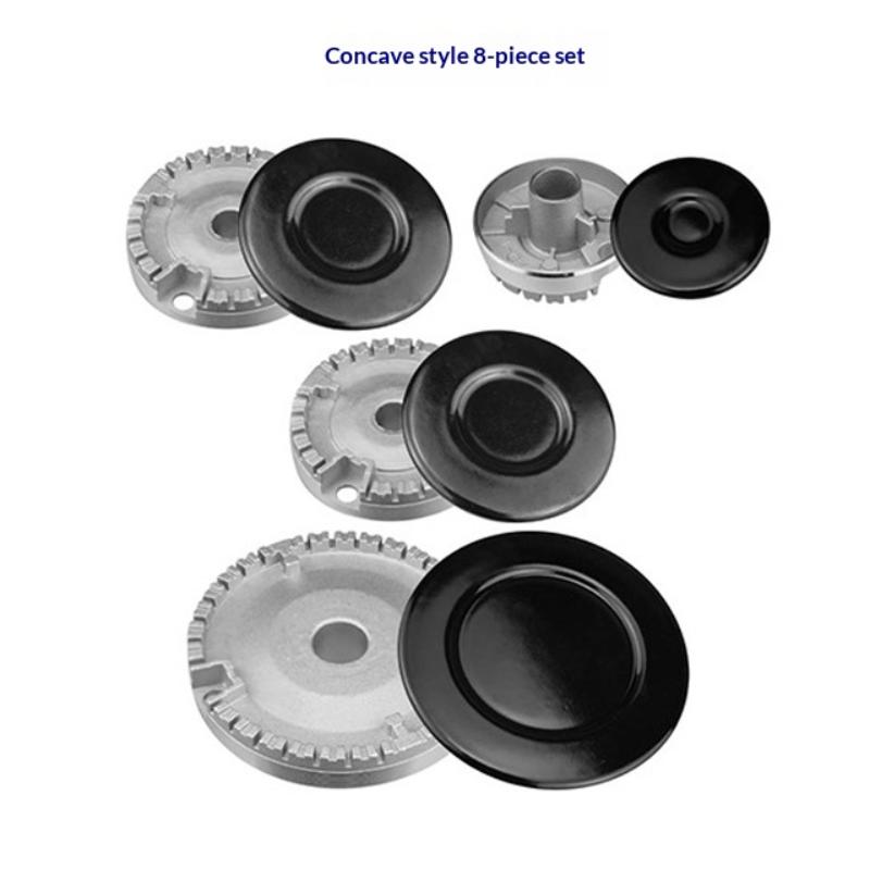 1 Set Gas Burner Flame Cap With Lid Plus 5 Stove Handles Cooker Hat for Home Cooking Oven Utility