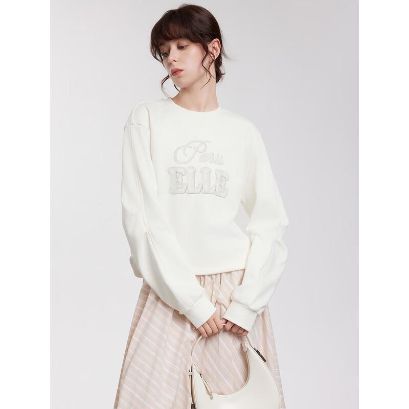 ELLE Women's Loose Fit Round Neck Sweatshirt