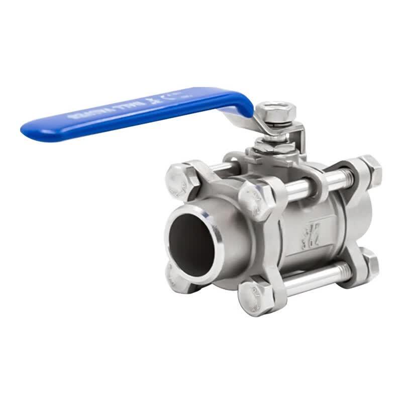 Jinchenchi 304 SS 3-Piece Welded Manual Ball Valve