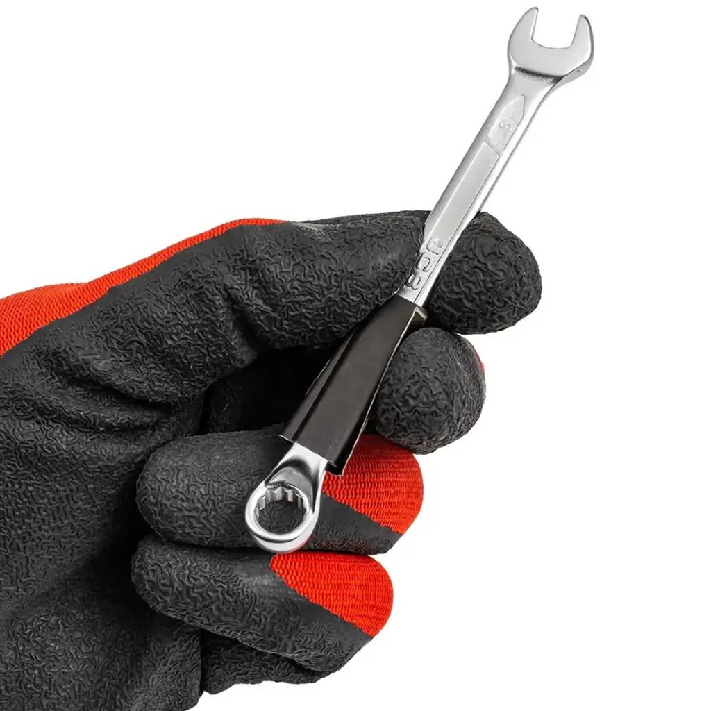 JCB 75 degree angled open end wrench 8mm CR-V steel double ended