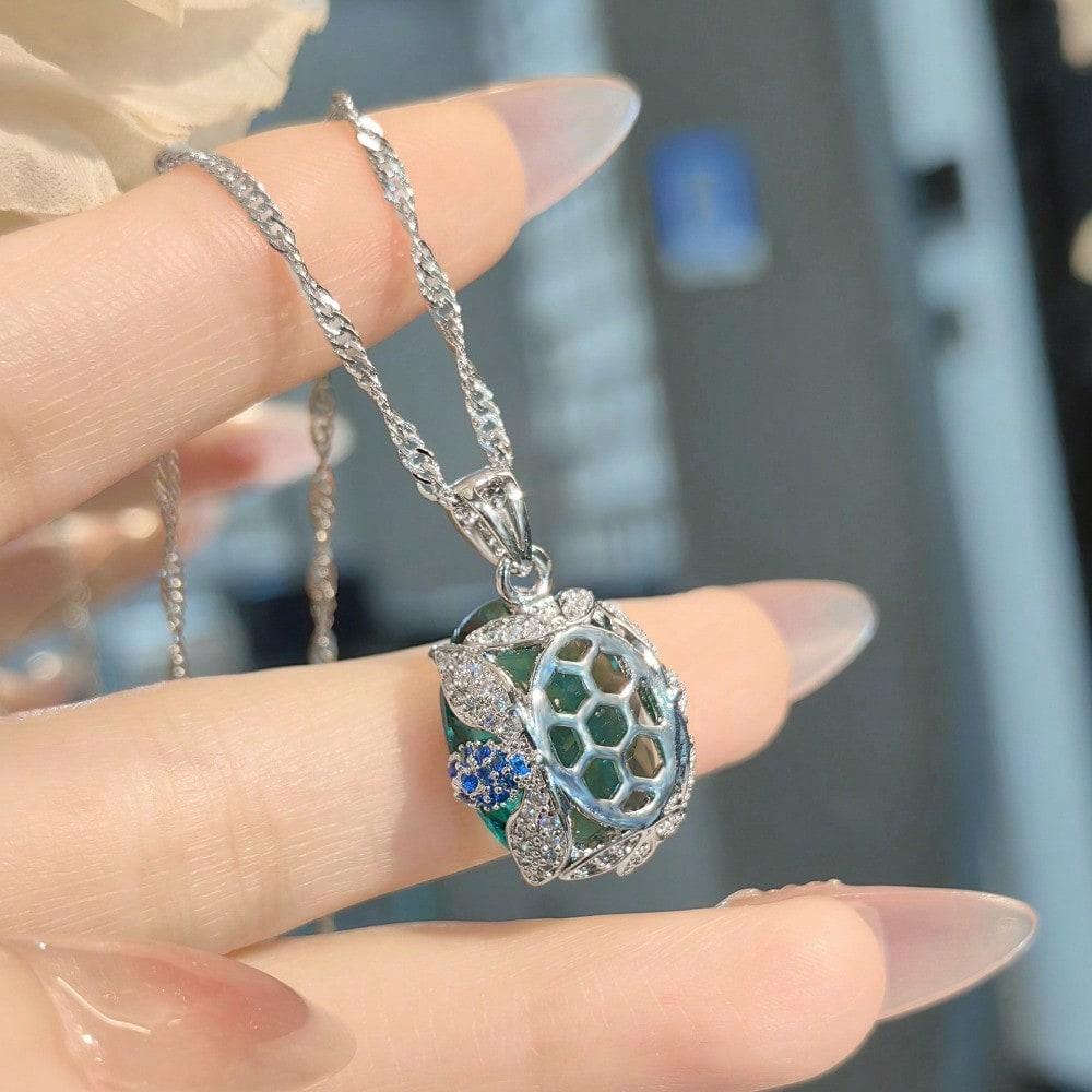 Heavy Industries Paraiba Lake Water Blue Pigeon Egg Pendant