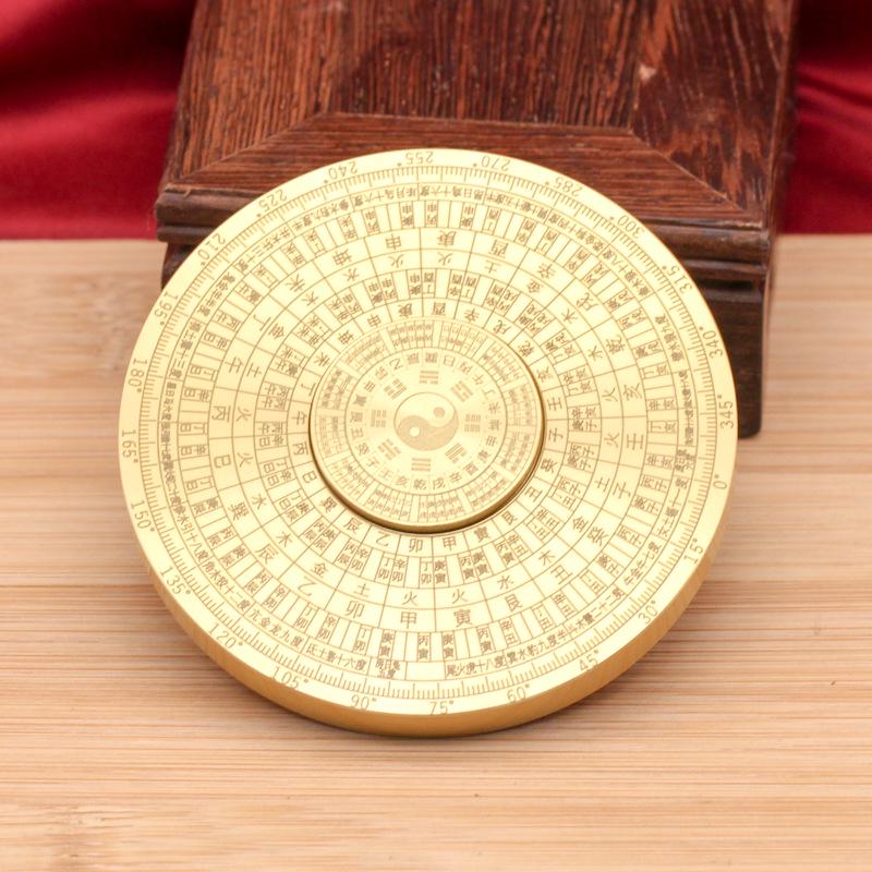 Double-sided Brass Bagua Fidget Spinner Compass