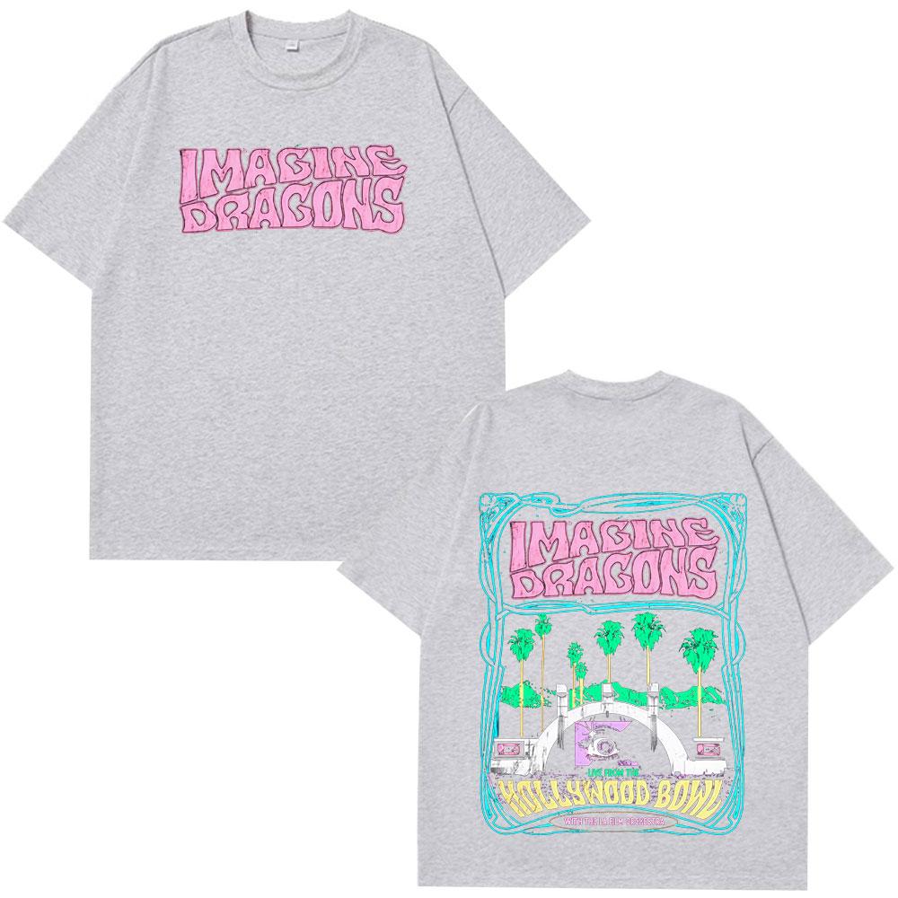 Imagine Dragons Loom World Tour 2026 Merch T-Shirt Unisex Damenmode Retro T-Shirt Sommer Locker Lässig Ästhetisch Trendiges T-Shirt