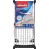 Vileda Infinity Flex Plus Clothes Drying Rack - Extendable Up To 2 M - White/Black/Red