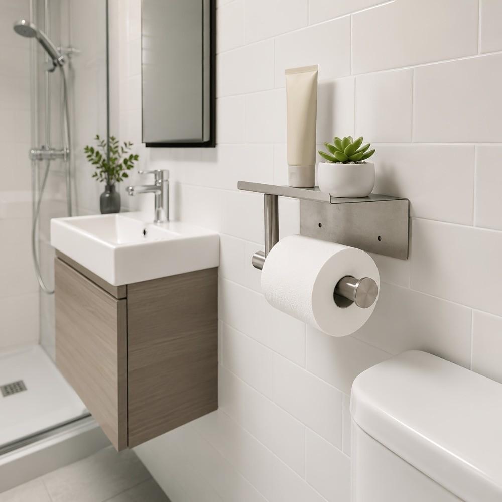Rustproof Tissue Storage Rack Wall Mounted Paper Towels Holder  Indoor Use