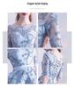 Grey Bridesmaid Dress 2026: Elegant Mid-Length Summer Gown for Women, Slimming and Ideal for Banquets