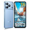 Smartphone Blackview WAVE 7C, 16 GB (4+12) + 64 Go / 16 Go (4 + 12 Go) + 128 GB, 6,56 polegadas, 5000 mAh, 32 MP, 4G, Android 16 azul 64GB