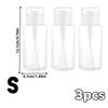 1/3pc Transparent Pump Bottle Dispenser Push-Down Refillable Travel Bottle Set for Makeup Nail Polish Remover Cosmetic Organizer