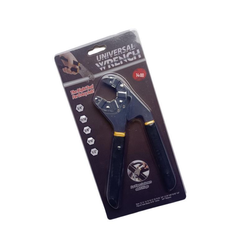 8-Inch Open-End Adjustable Wrench for External Hexagon Hardware