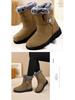 Women's High-Top Winter Snow Boots with Thick Velvet Lining for Warmth and Comfort