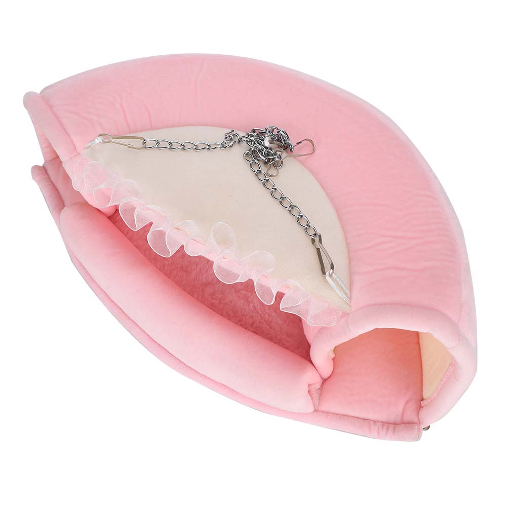 Small Pet Hanging Tunnel Bed Soft Winter Warm House Hammock Cage for Hamster Squirrels S