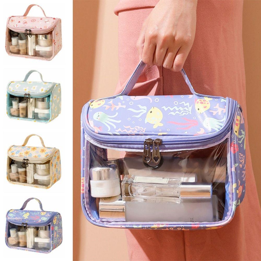 With Handle Travel Cosmetic Pouch Portable Travel Toiletry Bag  Travel Accessories