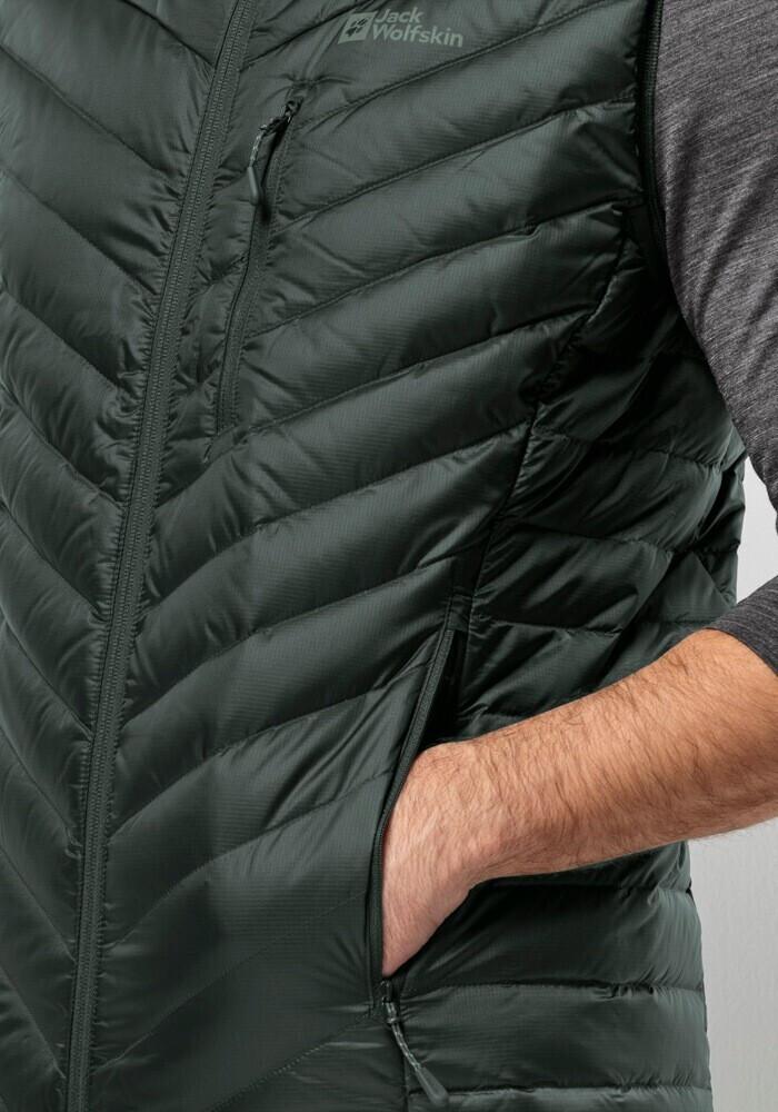 Куртка Jack Wolfskin Passamani Down Vest M черная олива
