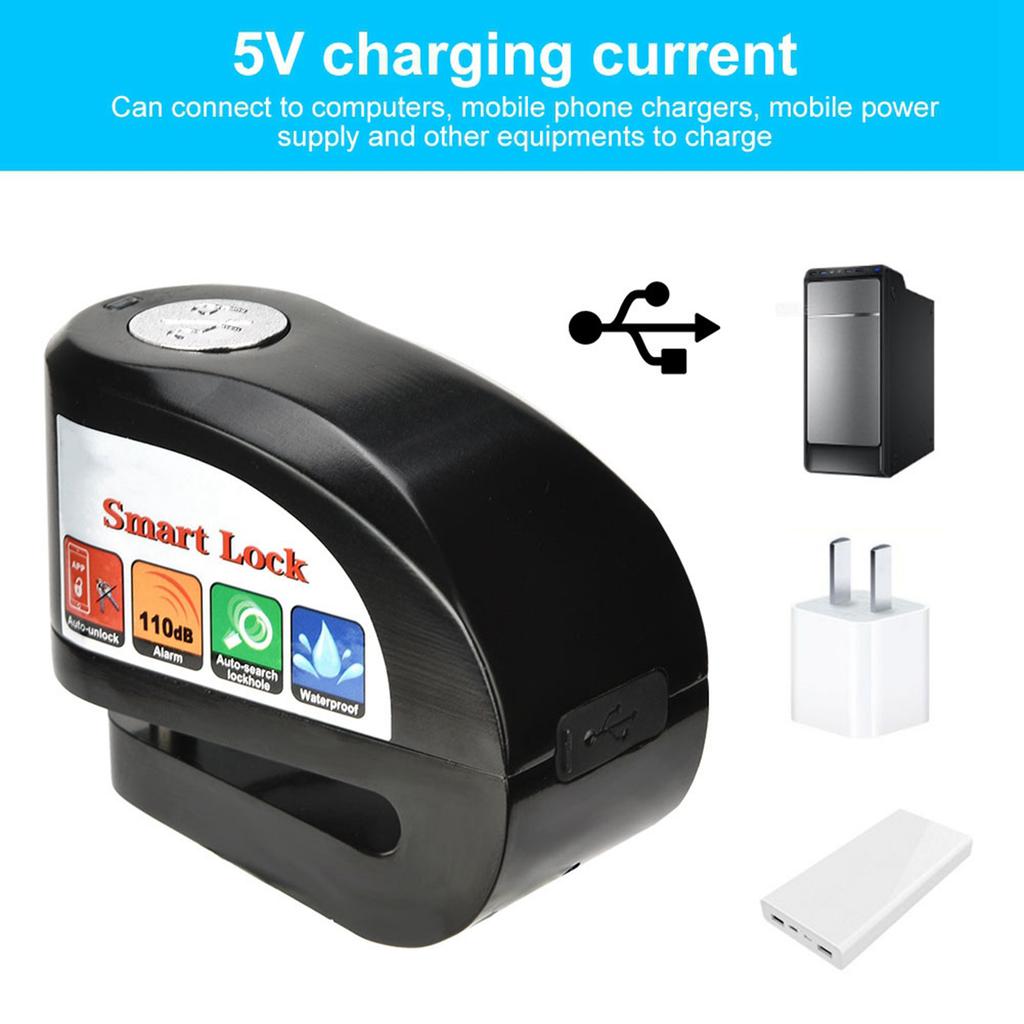 Y801 Smart Bluetooth Motocicleta Bicicleta Bloqueio APP Keyless Auto Furto Lock (Bloqueio do travão de disco)