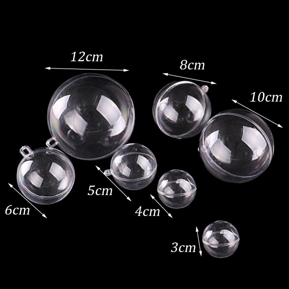 Hanging Ball Plastic Easy Open Bauble Clear Balls Christmas Pendant Party Supplies Dry Flower Ball