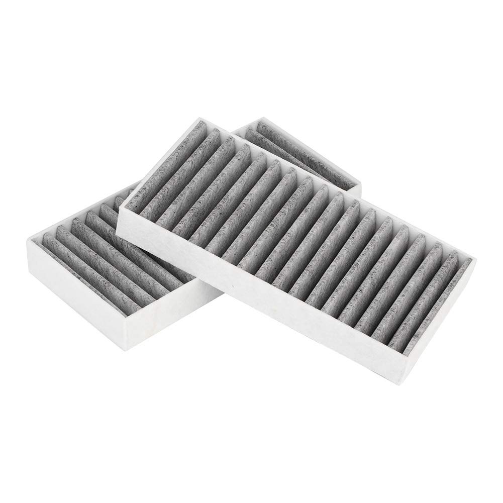 Akozon 2 Air Filters Fit Car Cabin Activated Carbon Cloth 55111302AA, 68233626AA Jeep Wrangler 3.6L 2.8 3.8 3.6 V6