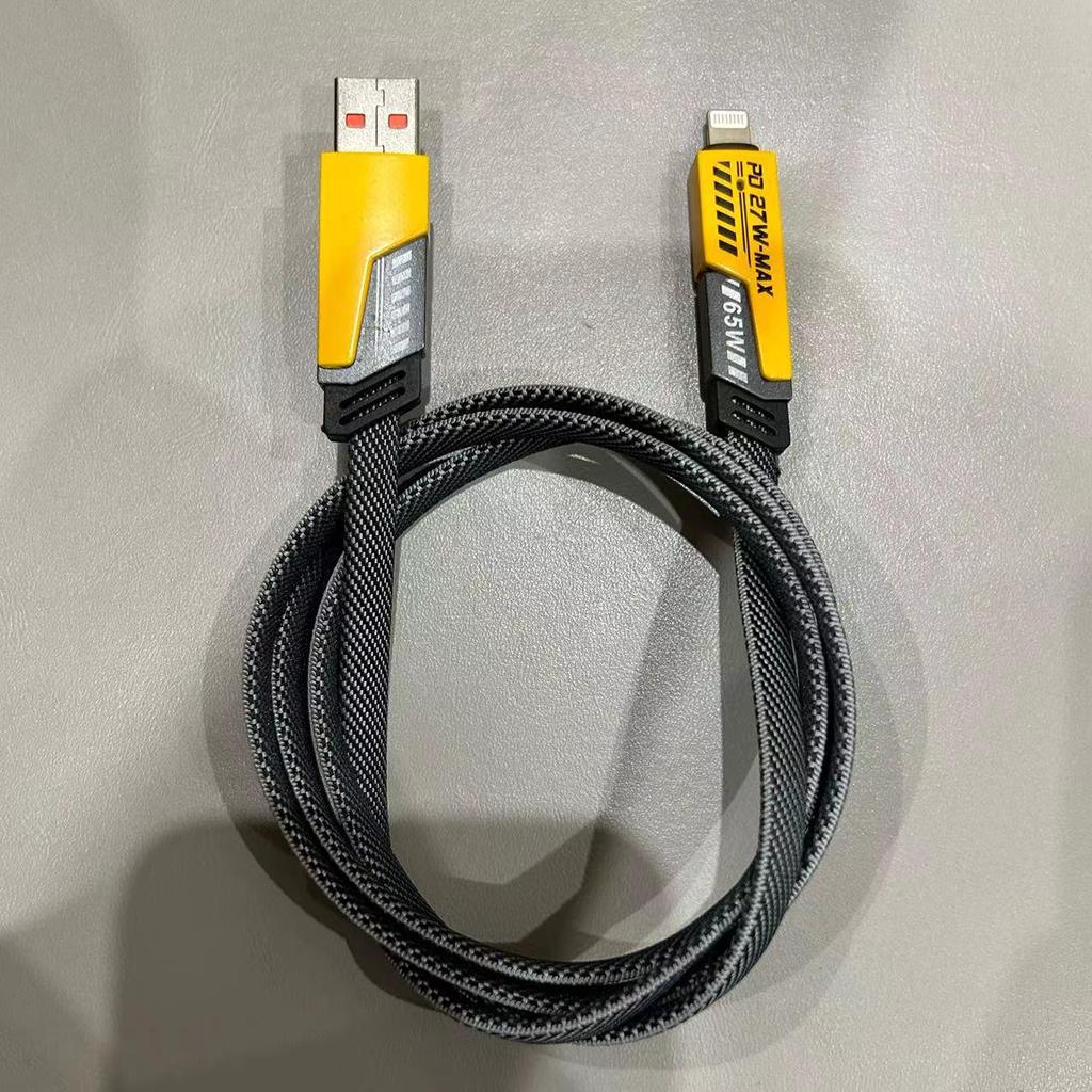 High-Quality PD27W 4-in-1 Fast Charging Braided Cable, Compatible with Apple 15