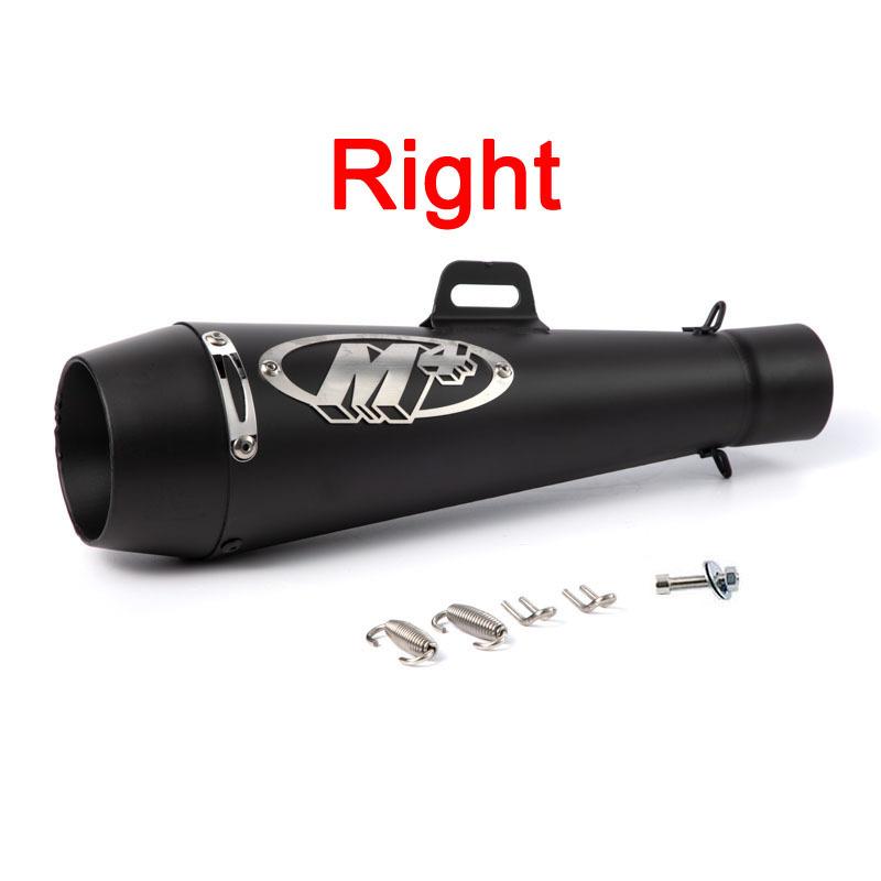Left and Right Side 51mm Motorcycle Exhaust M4 Muffler Pipe For Yamaha Honda R1 R6 R3 R25 MT07 MT09 Z750 Z800 Z900 Z1000