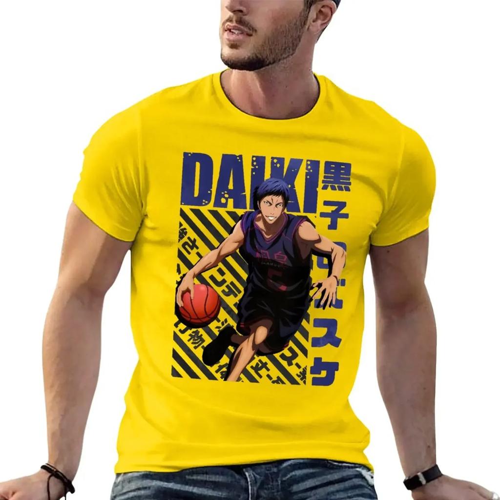 Nuova moda pesante Kuroko no Basket - Daiki Aomine Maglietta Essenziale Abbigliamento Estetico personalizzati t-shirt nere semplici uomo