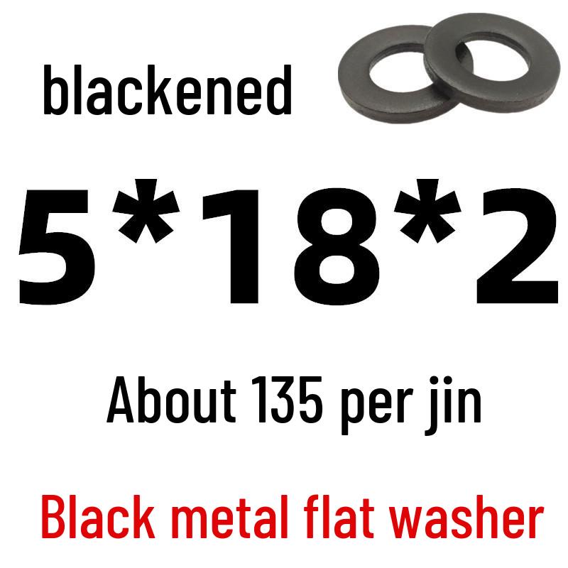 Thickened Black Iron Flat Washer for Screws, Non-standard Round Design
