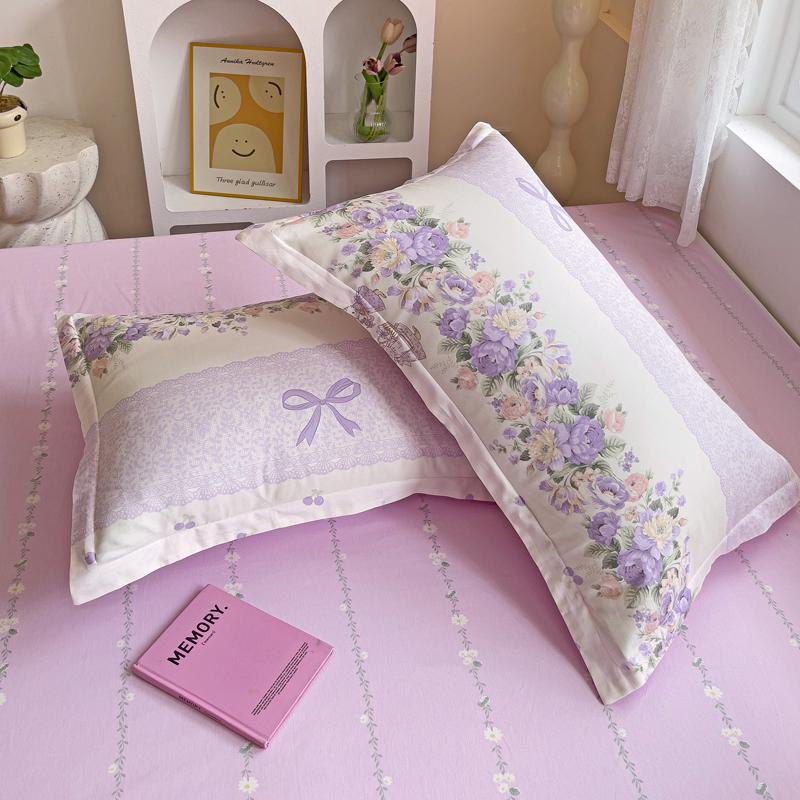 Set of Two Pure Cotton Pillowcases, 48x74cm - Pillow Core Covers [Pair Only]
