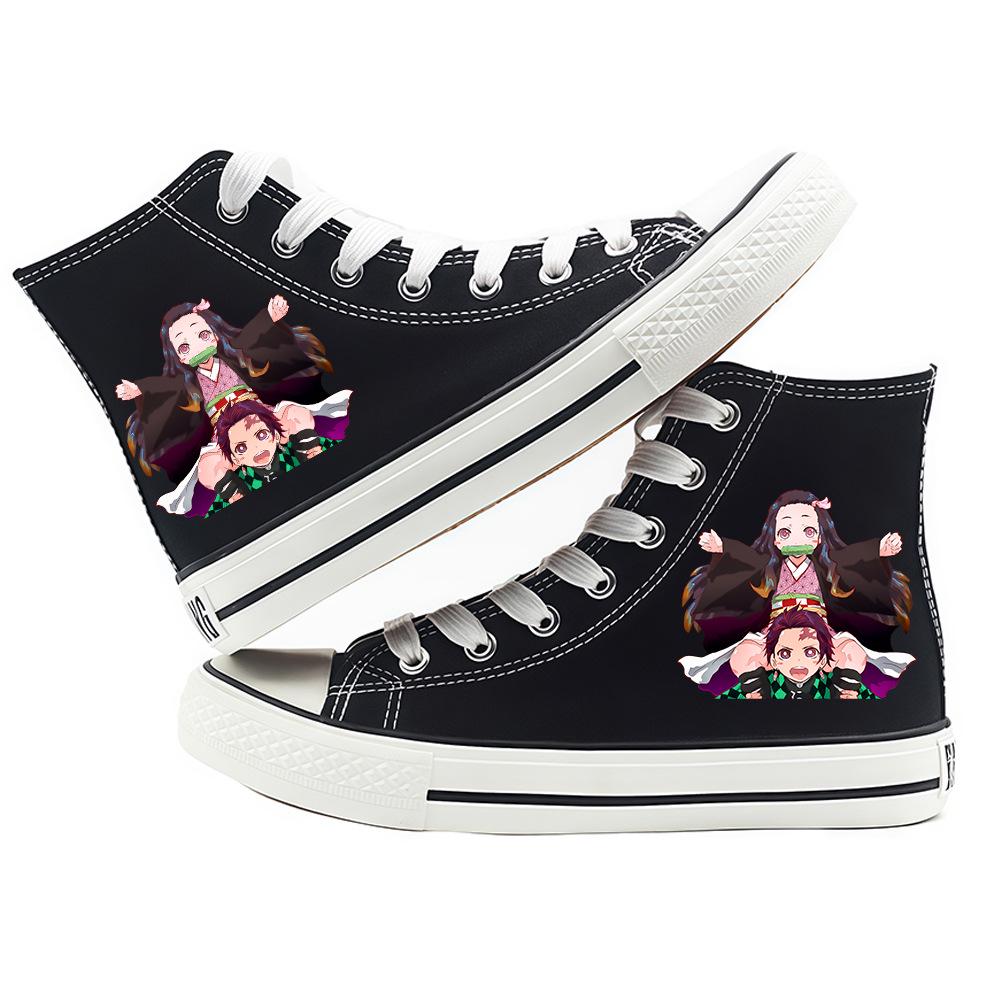 Scarpe da Ginnastica Alte in Tela Demon Slayer - Unisex Moda Cartoni Animati