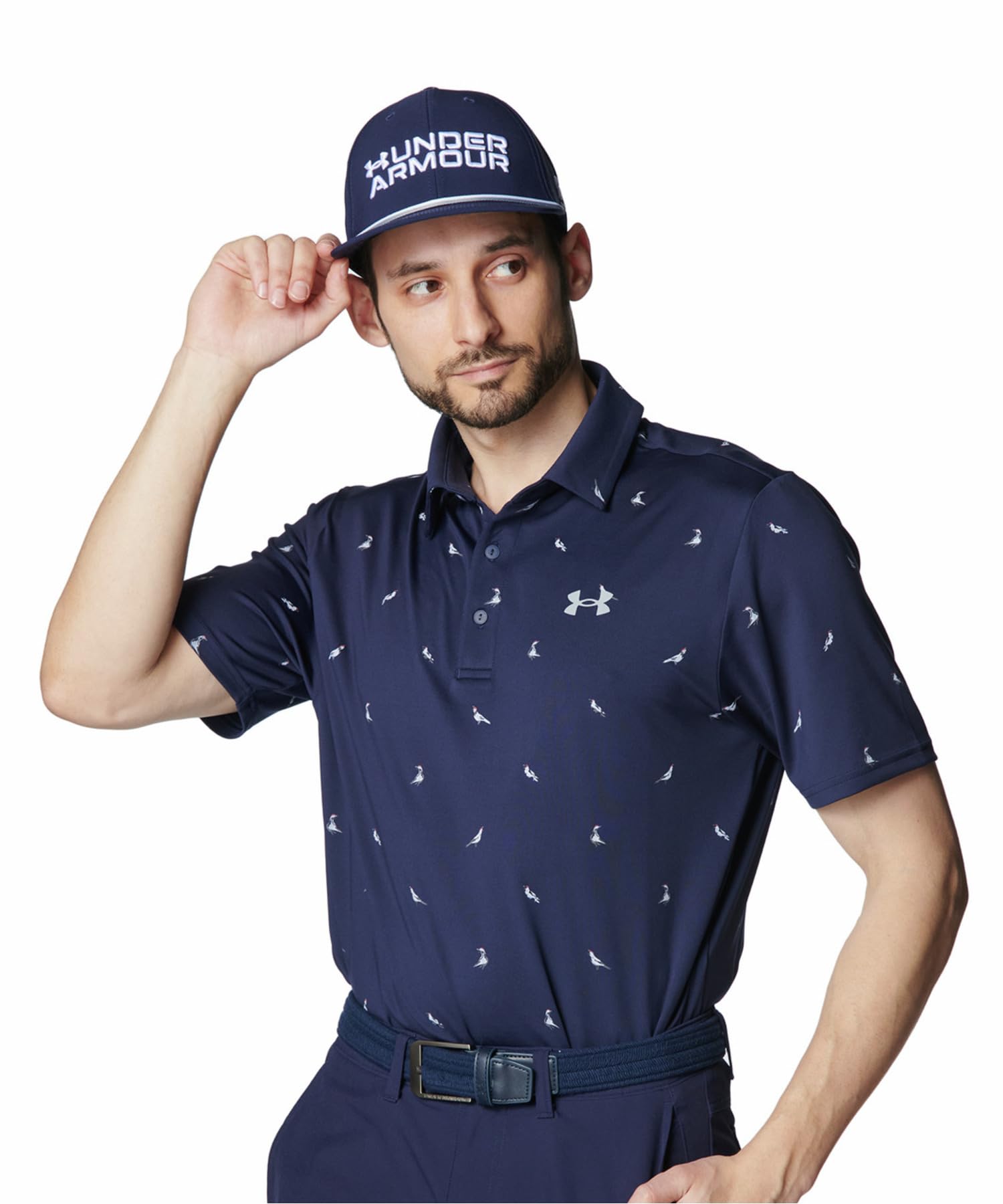 

Under Armour UA Playoff Printed Polo Midnight Navy Steel XXL 3.0