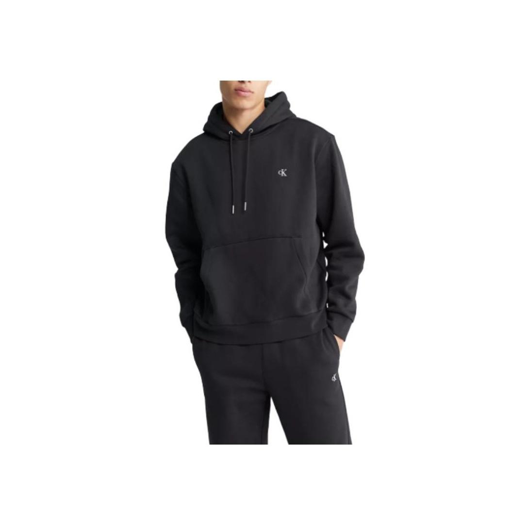 

Calvin Klein Толстовка с капюшоном и логотипом-кенгуру с перекрестным шнурком, черная 40QP906-001 S