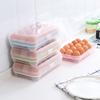 15 Grids Egg Storage Box Egg Carton PP Case Egg Box Tray with Lid Drawer Refrigerator Cases Compartment Storage Egg Rack Support